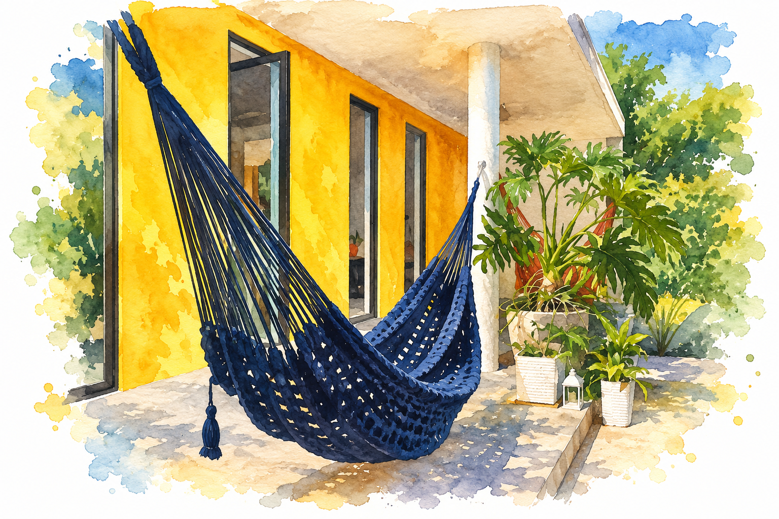 Ilustração em aquarela de VIVA! Casa 2 — Casa Nova entre Maragogi e Carneiros